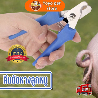 กรรไกรหางหมู เครื่องตัดหางหมู เครื่องตัดหาง อุปกรณ์ปศุสัตว์ สีน้ำเงิน