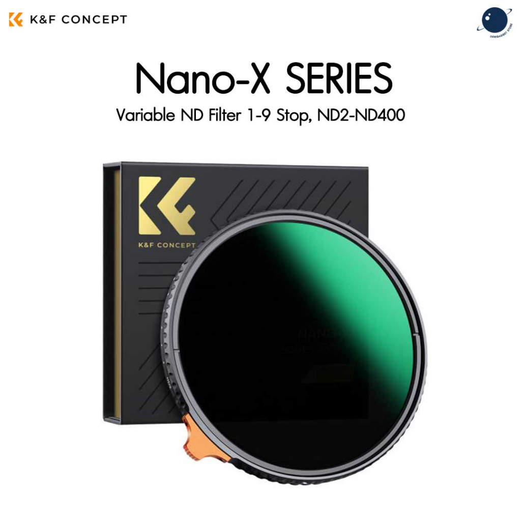 K&F 49-82mm Nano-X Variable ND Filter ND2-ND400 (1-9 Stop)