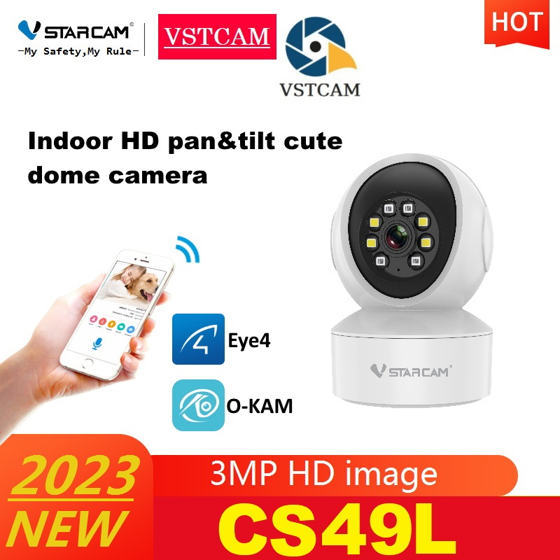 Vstarcam CS49L ( ใหม่ล่าสุด ) ความละเอียด 3 ล้านพิกเซล กล้องวงจรปิดไร้สาย Indoor WiFi iP Camera