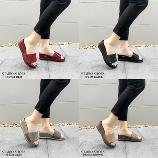 CHUSTORE รุ่น2724 รองเท้าแตะแบบหูหนีบผู้หญิง รองเท้าสุขภาพสูง2.3นิ้ว รองเท้าฟิตฟอปผู้หญิง