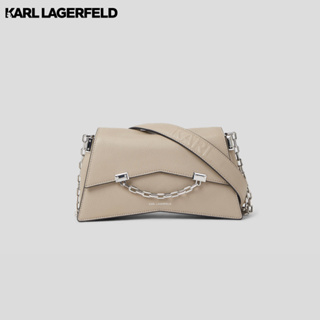 KARL LAGERFELD - K/SEVEN SMALL GRAINY-LEATHER CROSSBODY BAG 235W3016 กระเป๋าสะพายข้าง STONE