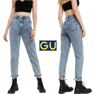 GU acid wash hight waist mom jean