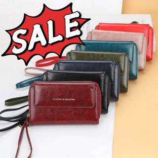 SALE🗯สินค้าลดล้างสต๊อค กระเป๋าสตางค์ใบกลาง 3พับ  หนัง PU ทรงซองจดหมาย สไตล์เกาหลี น่ารัก สําหรับผู้หญิง