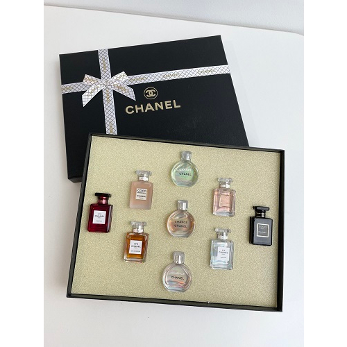 Original -Chanel New Mini Black Gift Parfum Set for Women With 9x7.5ml