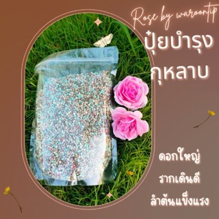 ปุ๋ยกุหลาบ ปุ๋ยเม็ดสูตรพิเศษ ( 500g.) บำรุงต้น ราก ดอกดก ดอกใหญ่ เร่งการเจริญเติบโต แตกกระโดงเก่ง เหมาะกับต้นไม้ทุกชนิด