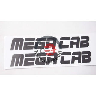 สติ๊กเกอร์ แคป มิตซูบิชิ สตราด้า ปี 1996-2003 "MEGA CAB" สีเทา/สีดำ MITSUBISHI STRADA 1996-2003 โกดังอะไหล่ยนต์ รถยนต์