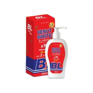 สีแดง โลชั่นบีแอล สูตร2 Venut White BLx10 Whitening Lotion Uv SPF60 หัวเชื้อโลชั่นบีแอล 500ml.