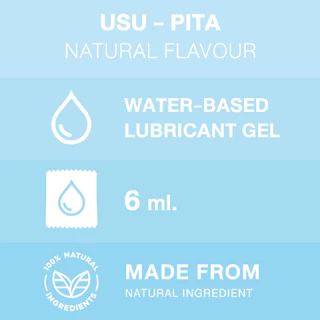 เจลหล่อลื่นอุสุปิตะ 3กลิ่น สูตรน้ำ [USU-PITA NATURAL] 1 กล่องบรรจุ 4 ชิ้น (6 ml./ชิ้น)