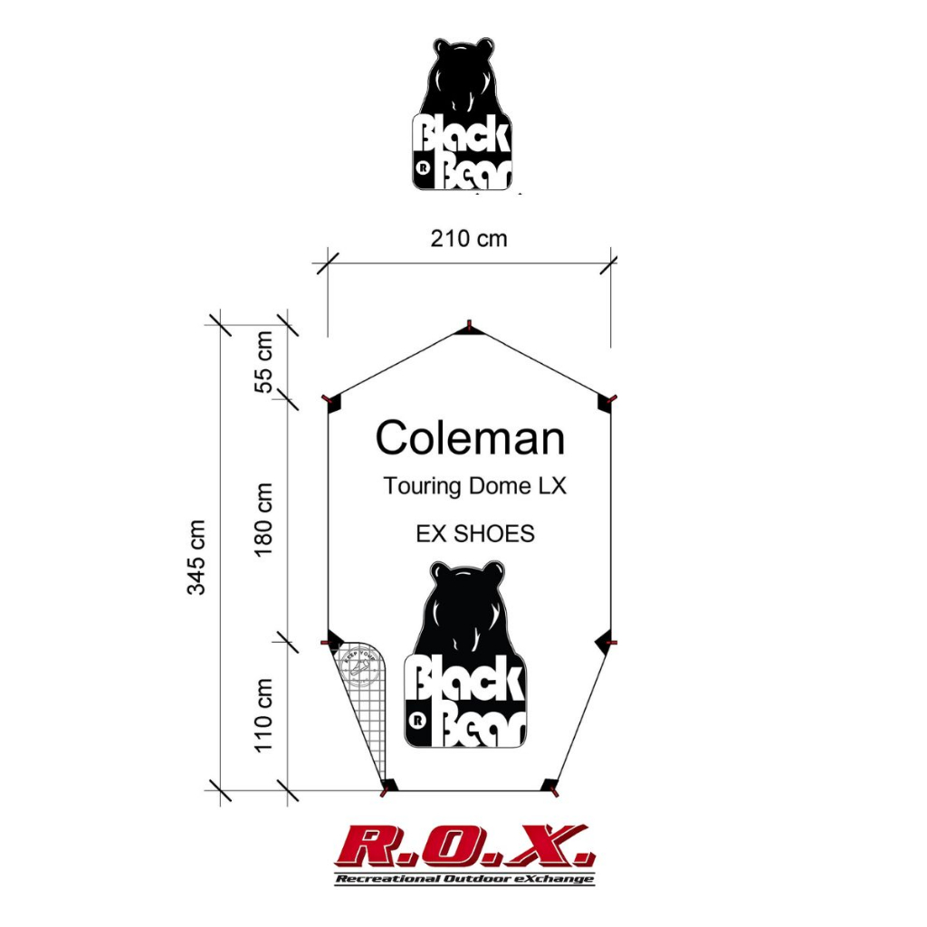 GROUND SHEET FOR COLEMAN TOURING DOME LX กราวชีท แผ่นปูเต็นท์