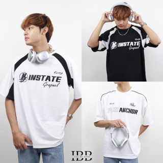 BLOCKCORE Oversize T-Shirt เสื้อยืดแนวสรีทโอเวอร์ไซส์ไหล่ตก