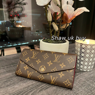 Bangkok spot/LV สายตายาวยาว rose red gold buckle brown sarah wallet wallet M60531