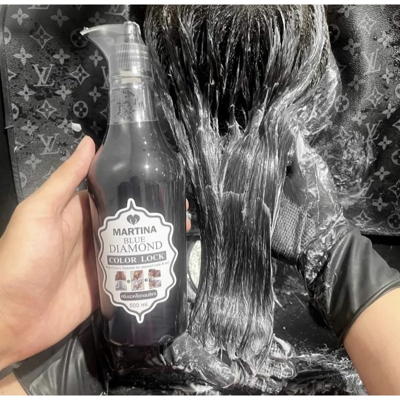 มาร์ทีน่า ครีมนวด บลูไดม่อน ล็อคเทา Blue Diamond Color Lock (500 มล.) ของแท้100%