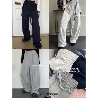 🇰🇷New🇰🇷  Korea  sporty trousers  มาใหม่เลยค้า กับกางเกงขากระบอกผ้าคอตตอนผสมเนื้อดีมาก งานสวยมากค่า ใส่สบายๆ