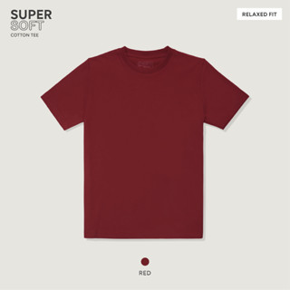 TWENTYSECOND เสื้อยืดแขนสั้น รุ่น SUPER SOFT COTTON TEE - Red / แดง