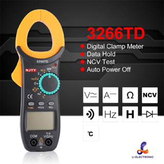 3266TD กระเป๋า universal digital clamp meter, มัลติมิเตอร์, แอมป์มิเตอร์, วัดความจุ, อุณหภูมิและความถี่