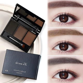 Eyebrow Powder แป้งฝุ่นเขียนคิ้ว 3in1 พร้อมแปรง กันน้ำกันเหงื่อ ไม่เปลี่ยนสีง่าย นสอเขียนคิ้วติดทนนาน