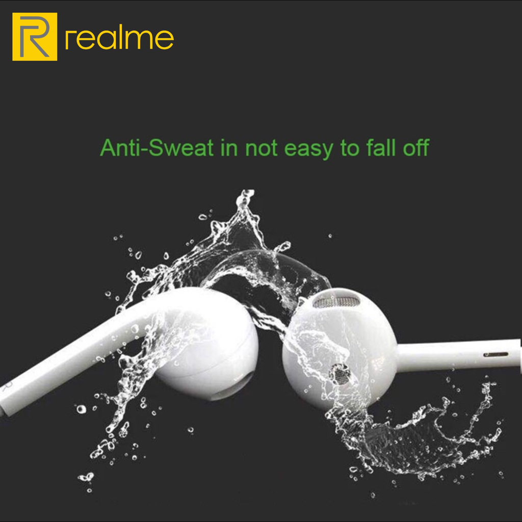 หูฟัง สมอลทอล์ค Realme Aux 3.5mm เรียลมี รูปทรงสวมใส่สบาย เสียงดี เบสนุ่ม เล่น-หยุดเพลง เพิ่ม-ลดระดับเสียง 10 Pro