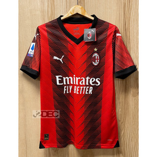 ใหม่ !!เสื้อ เอซี มิลาน Home เหย้า เกรดแฟนบอล 2023/24 ฟลูออฟชั่น Serie A ชื่อนักเตะเอซี-มิลาน(ครบทุกคน)+พร้อมเบอร์