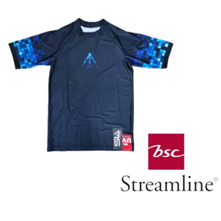 เสื้อว่ายน้ำชาย หญิง เด็กใส่ได้ ไม่มีฟองน้ำ เสื้อว่ายน้ำแขนสั้น BSC Streamline