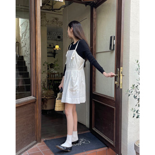 cpjgirlxx | Florist Apron Bib Dress - 8.8 เอี๊ยมเดรสผ้าฝ้าย เกาหลี ผ้าhigh quality