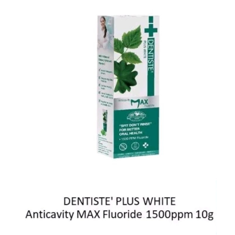 Dentiste’ Anticavity Max 10 G.  ยาสีฟันสูตรแปรงแห้ง ฟลูออไรด์ 1500PPM ป้องกันฟันผุ
