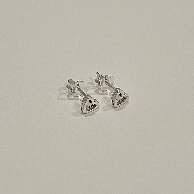 The blossom silver | Stud Heart ต่างหูหัวใจฉลุ | ขนาด 5 มิล | ราคาต่อคู่ | ต่างหูเงินแท้92.5% ต่างหู ตุ้มหู