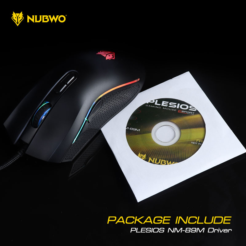   GAMING NUBWO NM-89M PLESIOS GAMING MACRO MOUSE เมาส์ มาโคร เมาส์เกมมิ่ง LED RUNNING LIGHT ไฟ RGB ปรับ DPI 6400 # 89