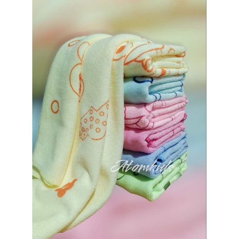 ผ้าเช็ดตัว ผ้าห่อตัวเด็กนาโนเนื้อนุ่ม