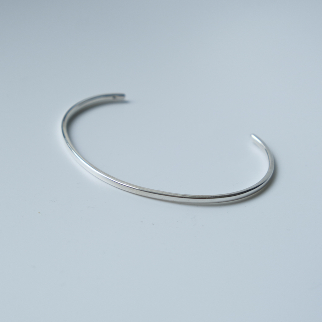 Moonsilver سوار فضة 925 مسطح C ‏3 مم — صورة 7