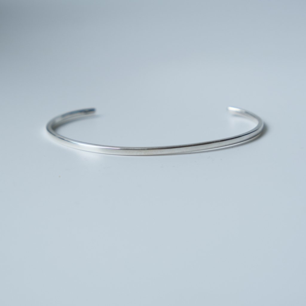 Moonsilver سوار فضة 925 مسطح C ‏3 مم — صورة 6