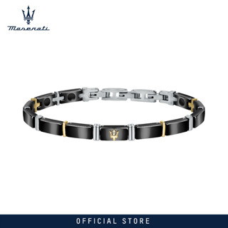 Maserati Jewels 22cm Mens Stainless Steel Ceramic Bracelet JM221ATZ03 (Adjustable)