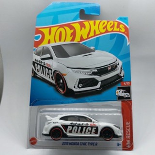 รถเหล็ก Hotwheels 2018 HONDA CIVIC TYPE R police (ib43)