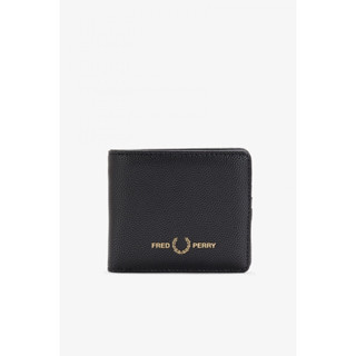 Fred Perry Scotch Grain Billfold Wallet in Black