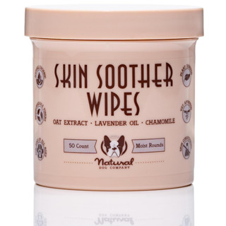 Natural Dog Company Skin Soother Wipes แผ่นเช็ดผิวสัตว์เลี้ยง ลดอาการคัน เลียเท้า และปัญหาผิวหนัง 50 แผ่น