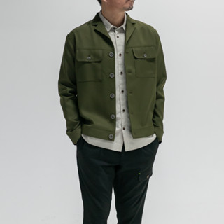 TAKEO KIKUCHI เสื้อแจ็คเก็ต RECYCLED POLYESTER TWILL JACKET