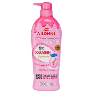 A Bonne Milk Power Lightening Lotion with Collagen and UV Protection คอลลาเจน 500 ml.