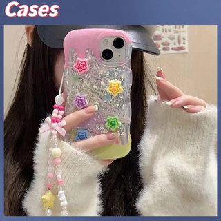 คูปองเคลม🎀เคสไอโ case for iphone 11 12 Stereo Color Star ขั้นสูง เคส 14 13 12 11 pro max เคสโทรศัพท์ที่ทนทาน