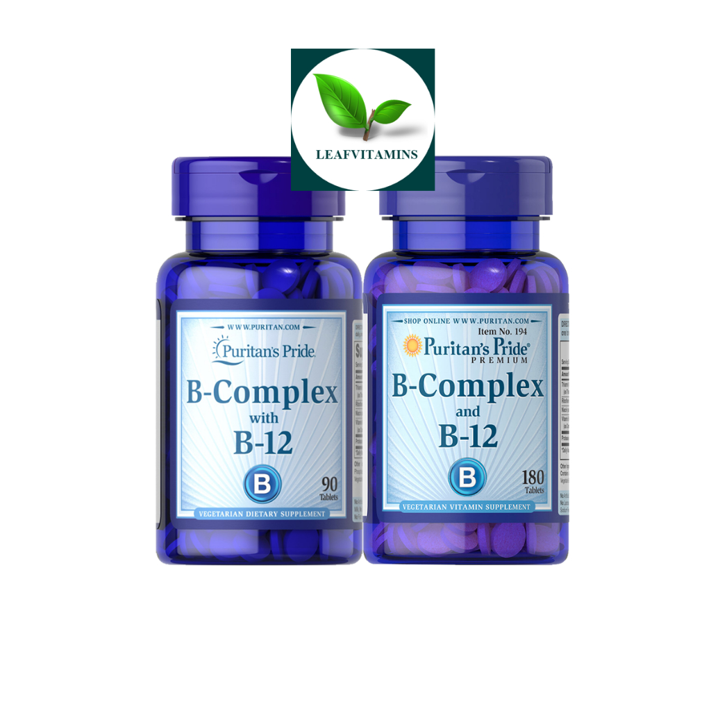 Puritan's Pride Vitamin B-Complex and Vitamin B-12 / 90 Tablets , 180 Tablets