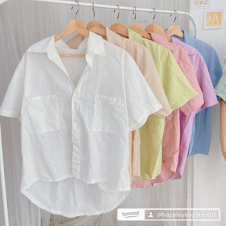 🌈Newเสื้อเชิ้ตoversize สีพาสเทล