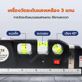 ตลับเมตร ตลับเมตรเลเซอร์ พร้อมขาตั้ง เครื่องวัดระดับ เลเซอร์ เครื่องวัดระดับน้ำ อุปกรณ์สำหรับวัดและ【ดูดติดเหล็กได้】