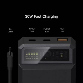 Orsen by Eloop E59 แบตสำรอง 20000mAh ชาร์จเร็ว PD45W QC3.0 สายในตัวTypeC to TypeC / TypeC to L-Cable