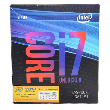 CPU (ซีพียู) Intel Core I7 9700KF (4.90GHz) 8C/8T LGA1151v2 ตัวท็อป พร้อมส่ง