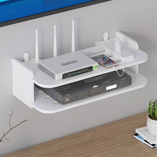 ชั้นวางกล่องสัญญาณไวไฟ ชั้นวางรีโมท วัสดุ PVC  Router rack convincing6