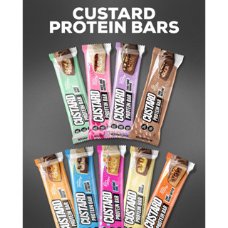 Muscle Nation Custard Protein Bar 60g โปรตีนแท่ง โปรตีนบาร์ มัสเซิลเนชั่น