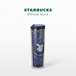 Starbucks Rabbit In Starry Night Dark Blue Tumbler 16oz. ทัมเบลอร์สตาร์บัคส์พลาสติก ขนาด 16ออนซ์ A11145386