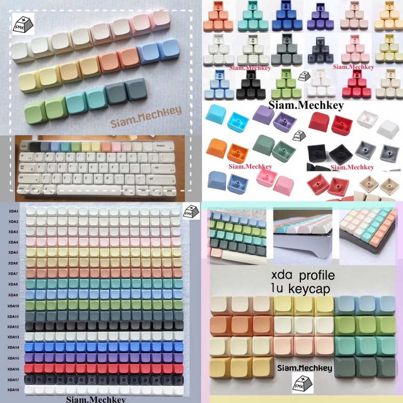 พร้อมส่งที่ไทย ของแท้ 34สี คุณภาพดี PBT คีย์แคปเปล่าสี XDA profile blank keycap ไม่พิมพ์อักษรตกแต่ง 