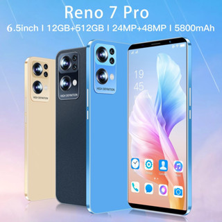 0PPQ Reno7 Pro 5G สมาร์ทโฟน 512GB โทรศัพท์มือถือ 48MP Quad Camera สมาร์ทโฟน Android【COD】