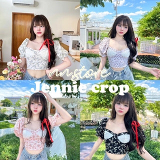 nn.store • jennie crop ครอปแขนตุ๊กตา แต่งลูกไม้ช่วงอก