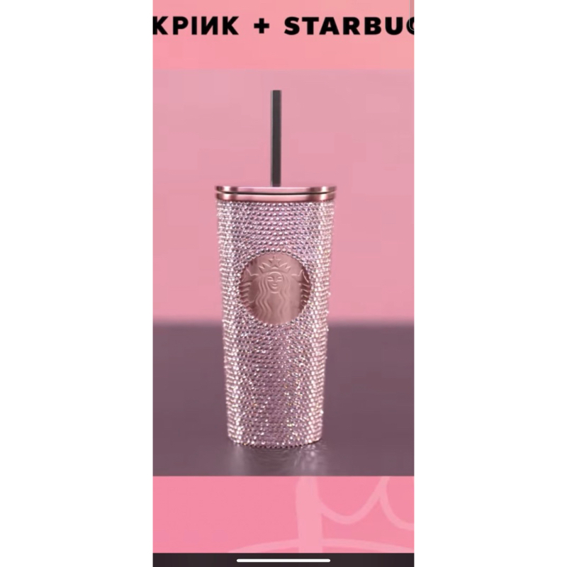 Starbucks blackpink bling cold cup แก้วเพชร Starbucks blackpink Lisa