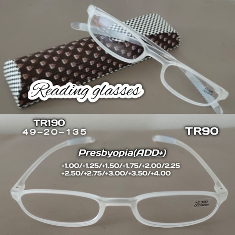 TR190 แว่นตาสายตายาว วัสดุTR90 น้ำหนักเบา